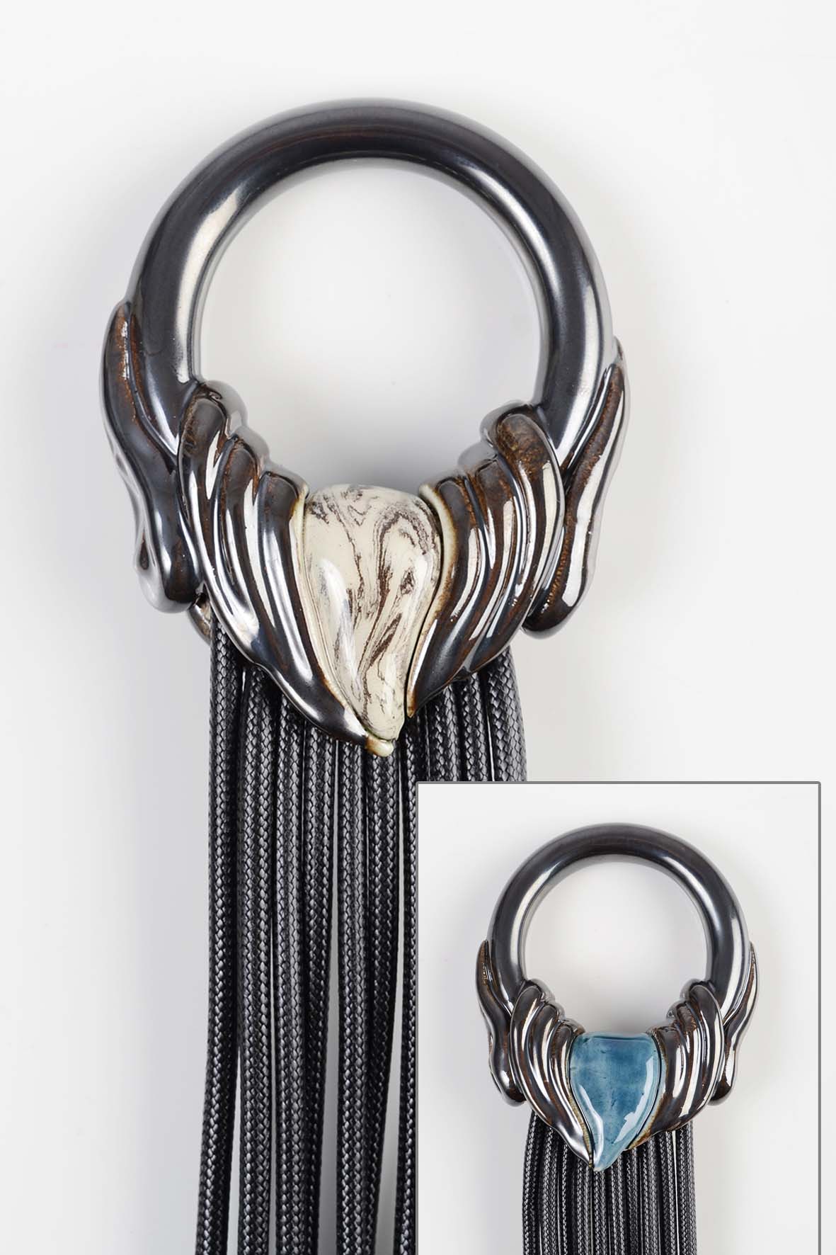 Reversible ing-ring Convertible Necklace - ing-ring Blue & Marble