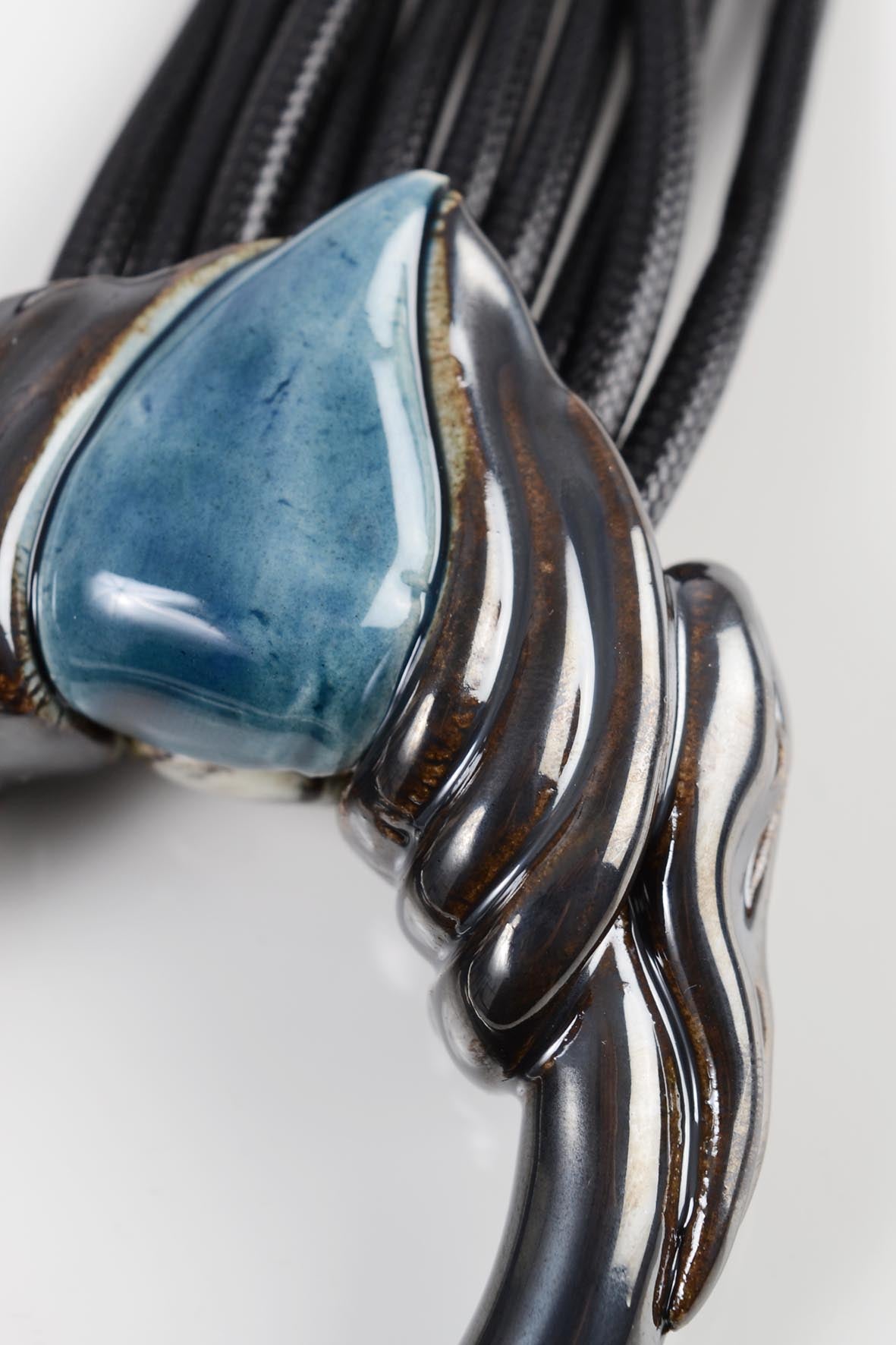 Reversible ing-ring Convertible Necklace - ing-ring Blue & Marble