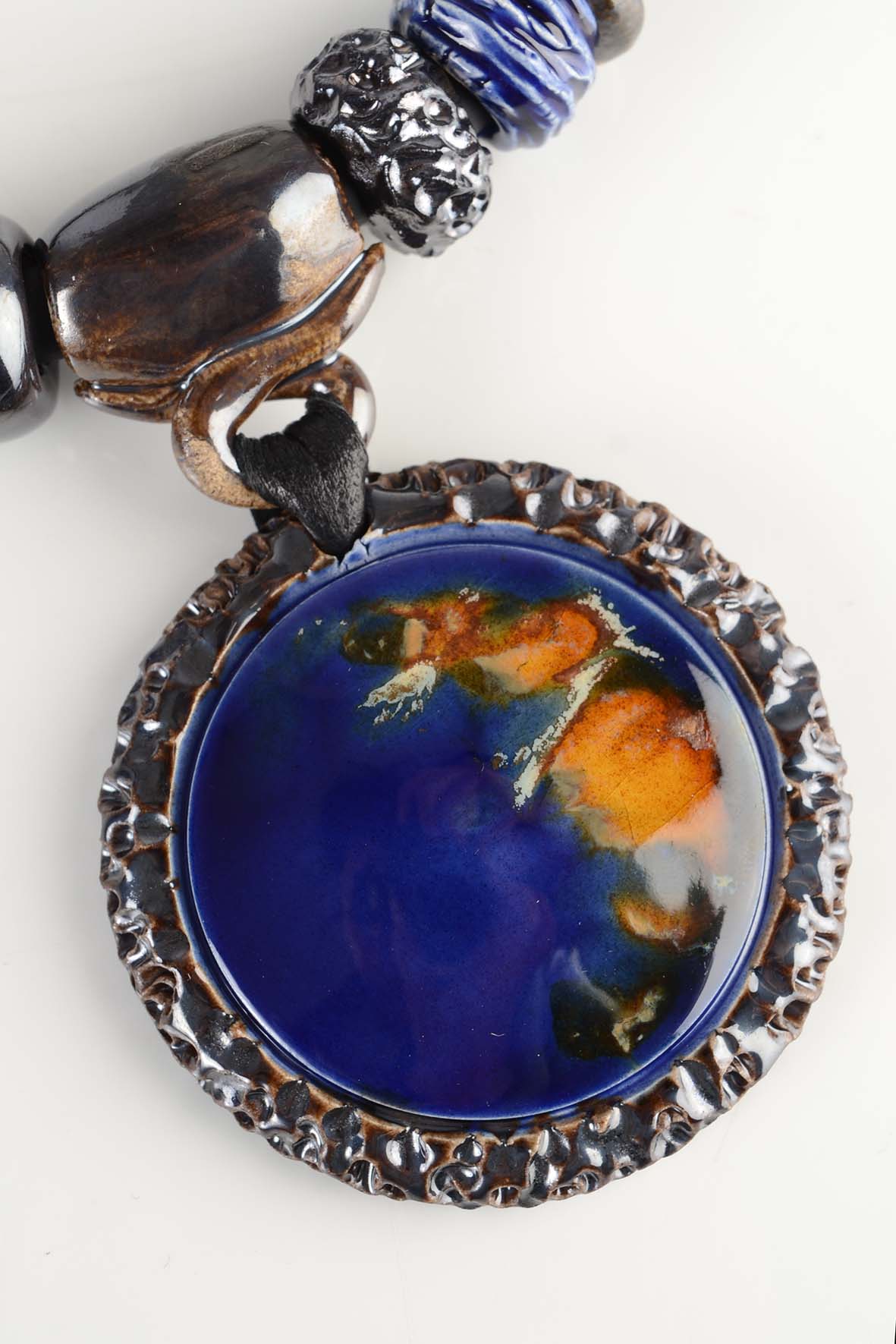 Royal Blue Necklace – Navy Blue Bohemian Pendant for Women