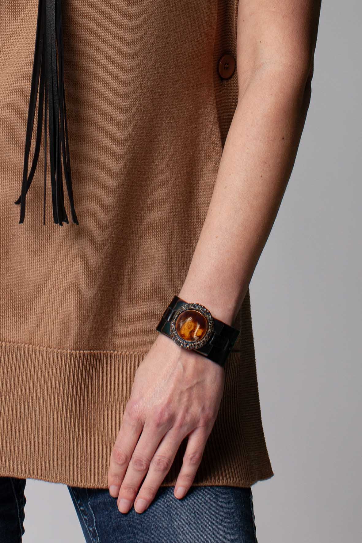 Brown Statement Bracelet