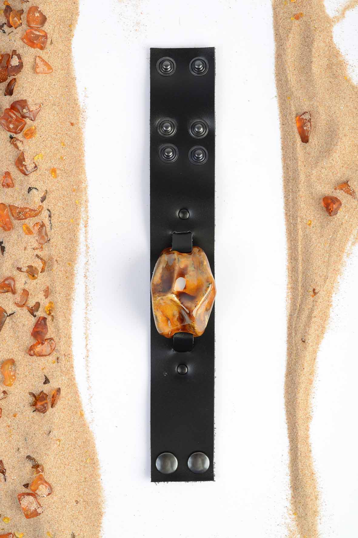 Rustic Brown Ceramic Bracelet