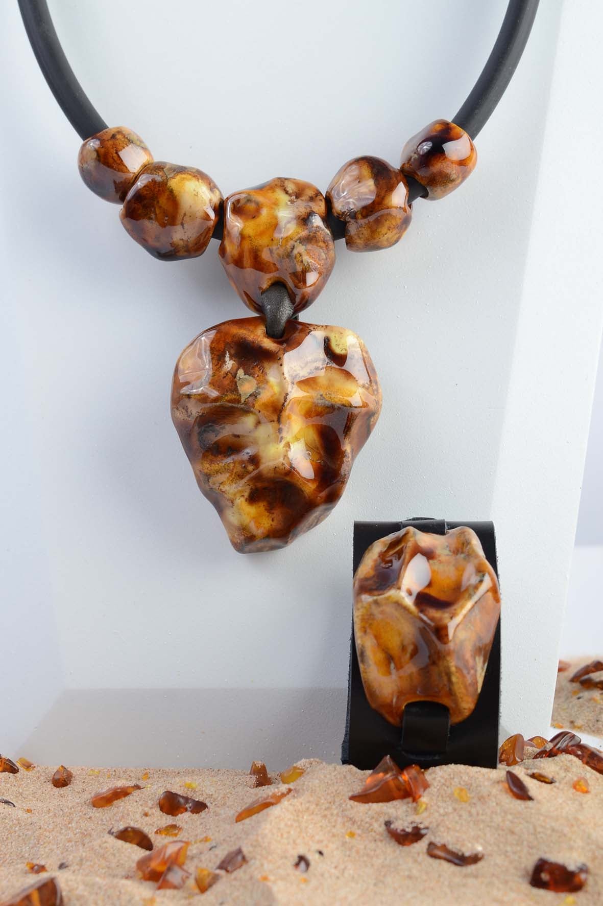 Rustic Brown Ceramic Bracelet