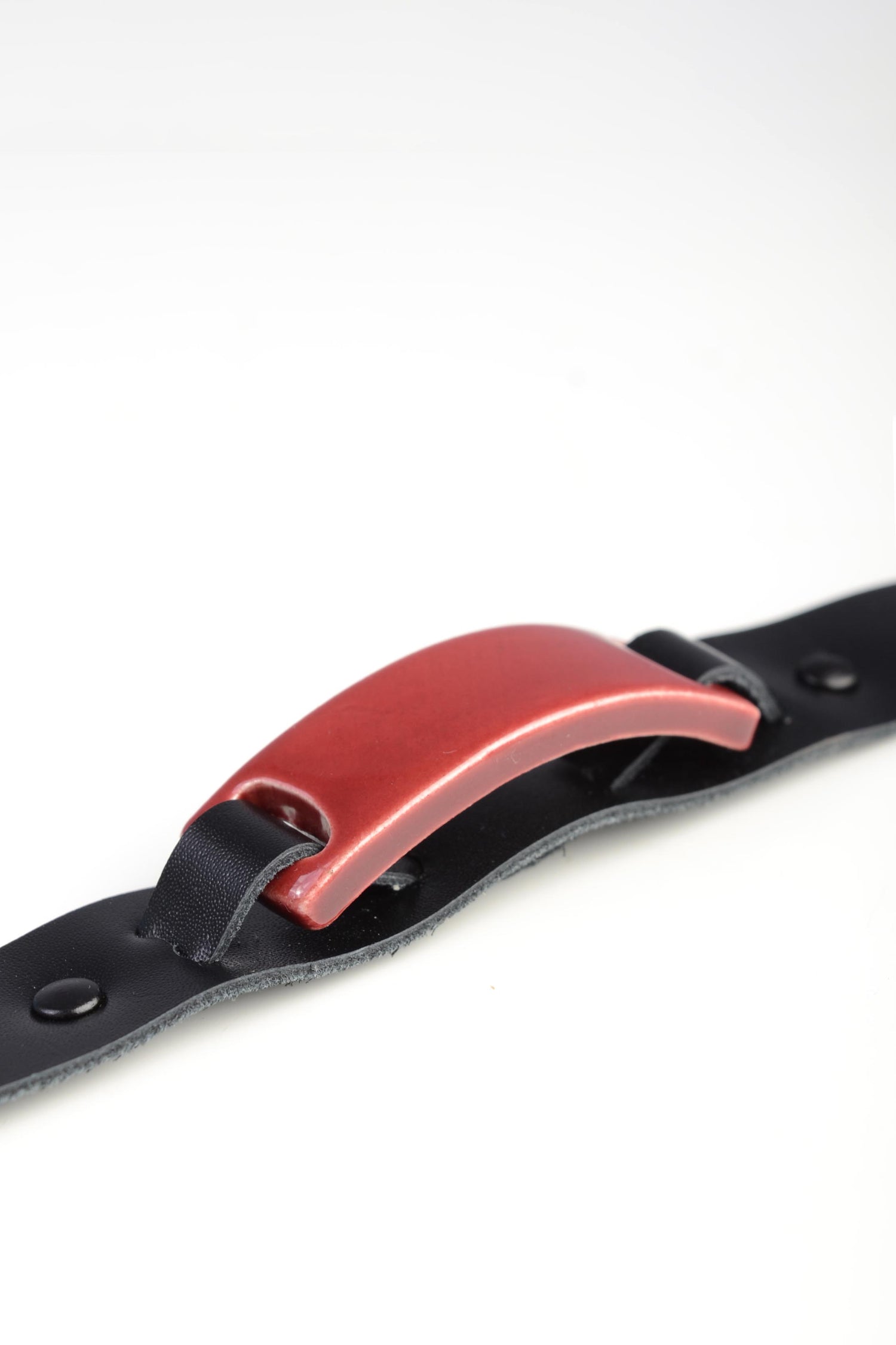 Burgundy Modern Bracelet Ceramic