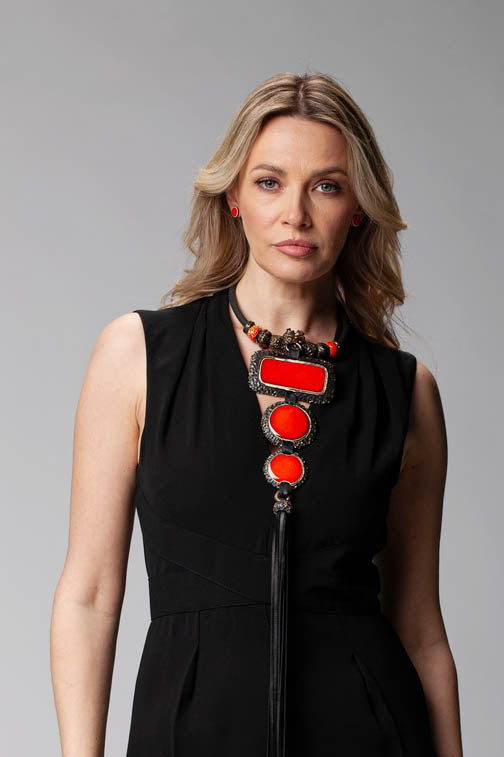 Stud Women's Orange Earrings