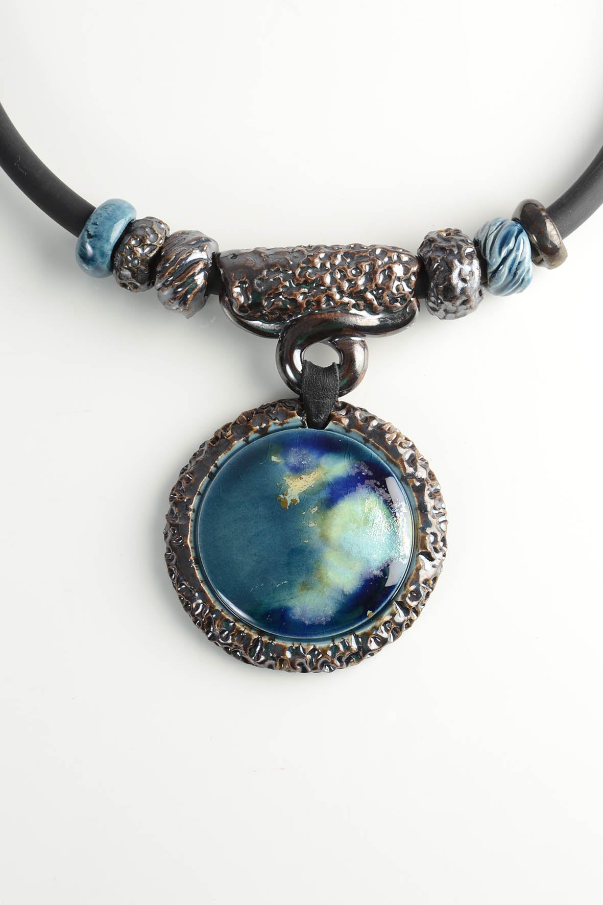 Stylish Massive Women Light Blue Necklace