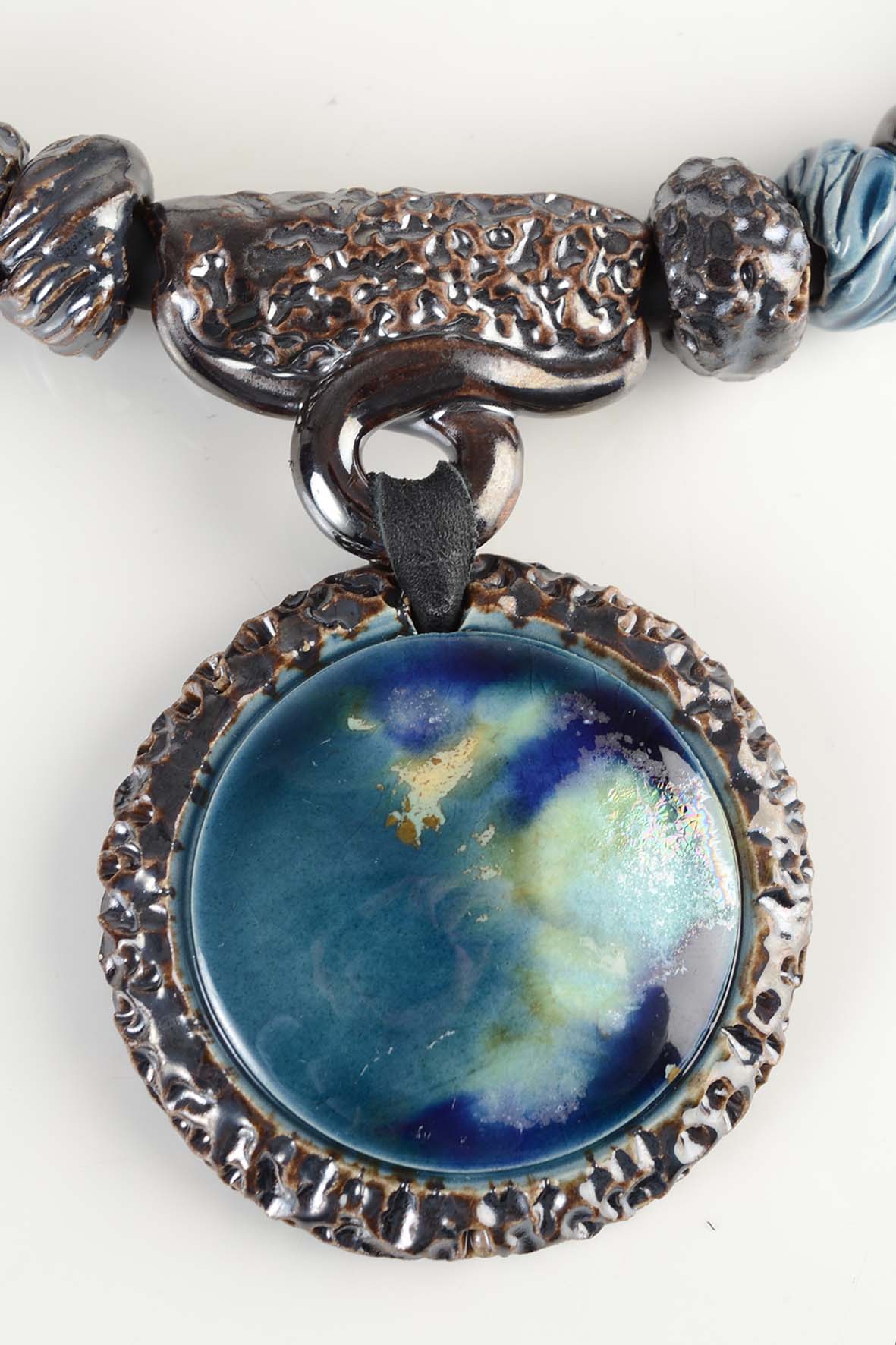 Stylish Massive Women Light Blue Necklace