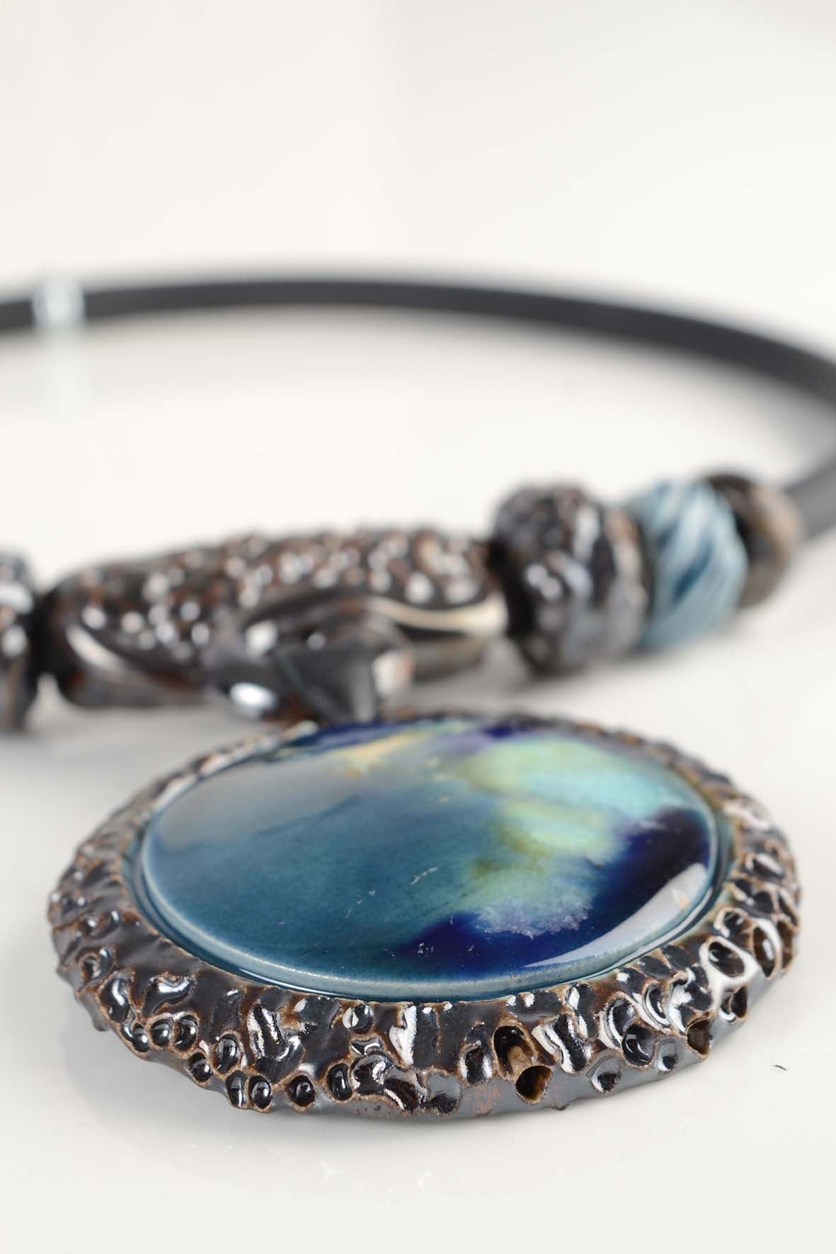 Stylish Massive Women Light Blue Necklace