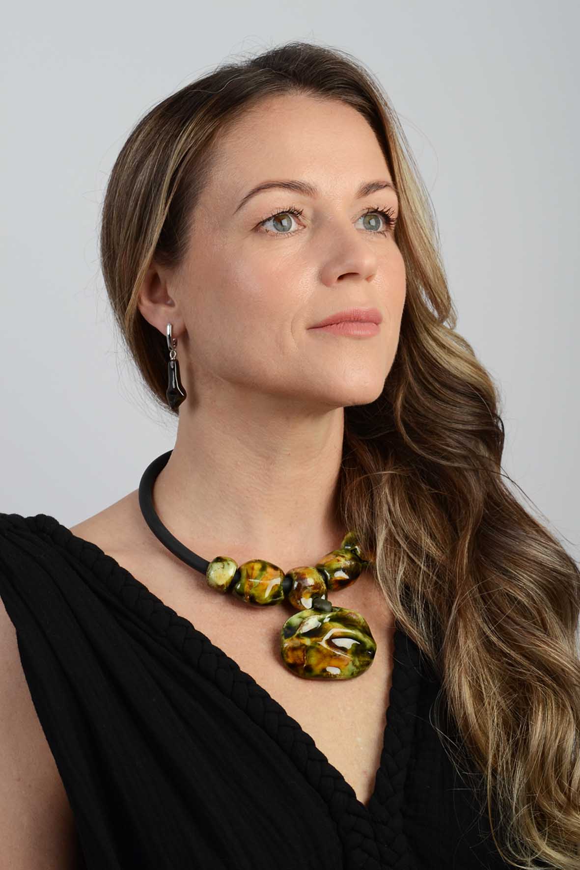 Dark Green Antique Earrings