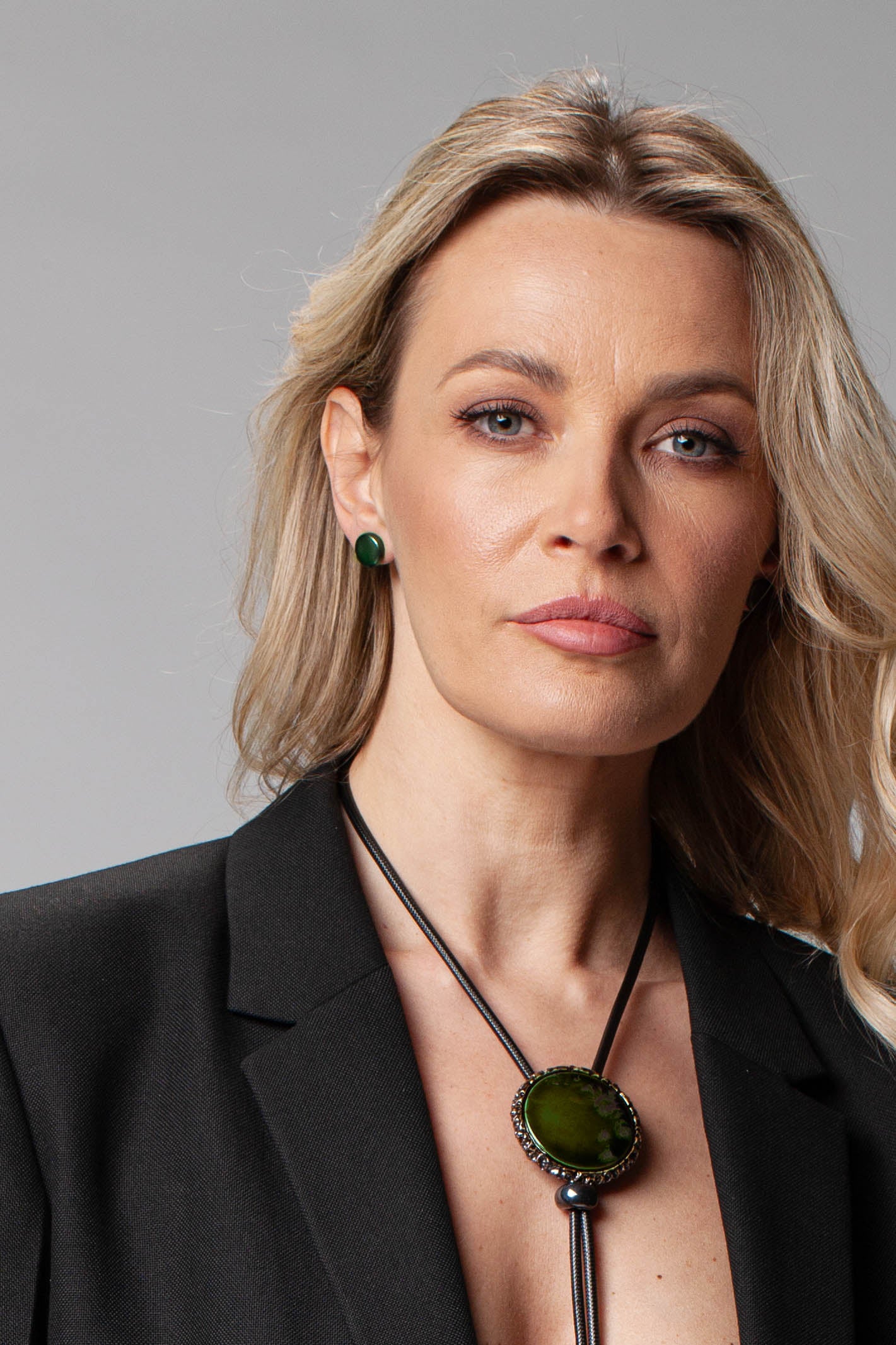 Tiny Dark Green Stud Earrings