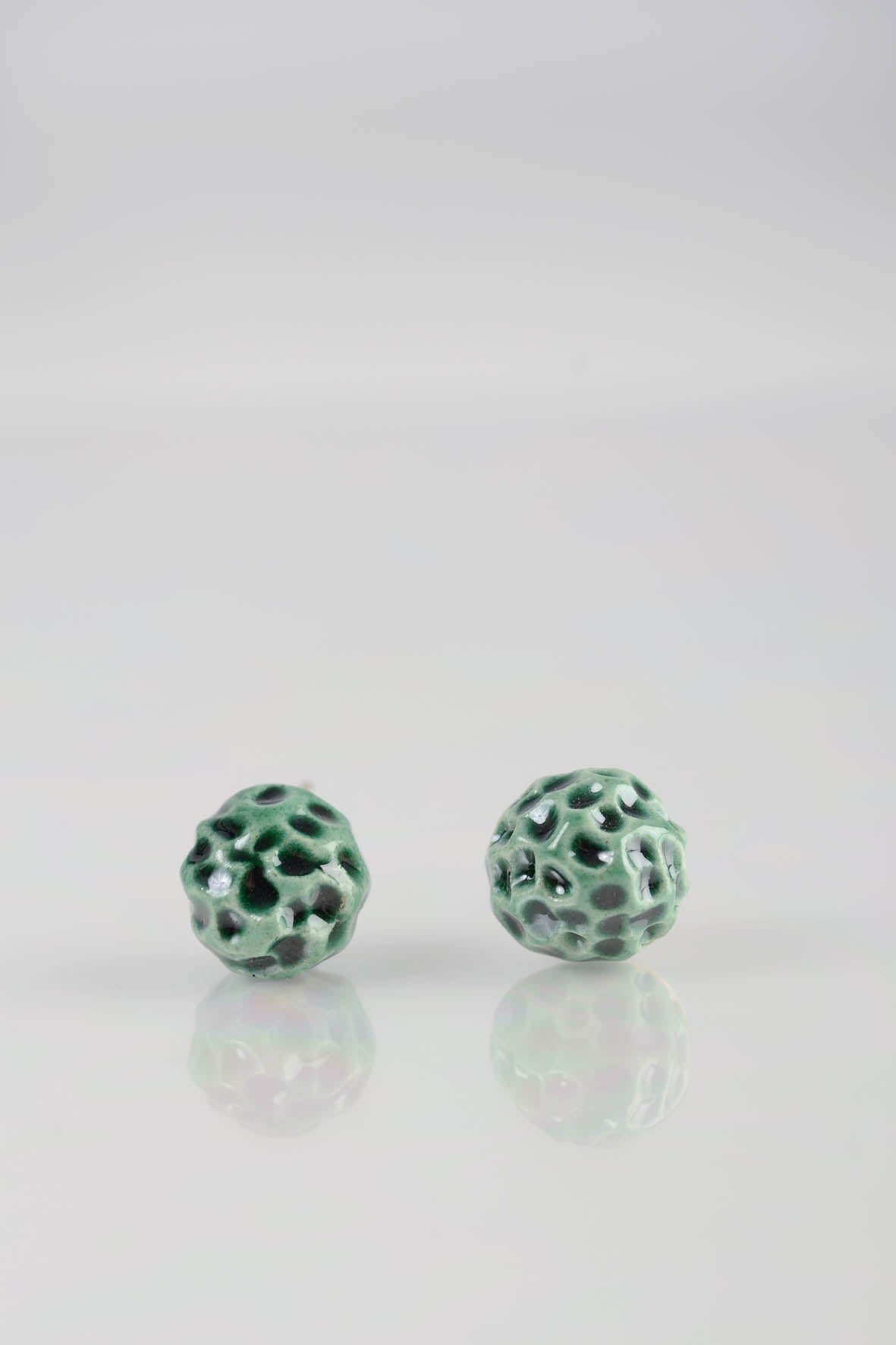 Tiny Bright Green Earrings