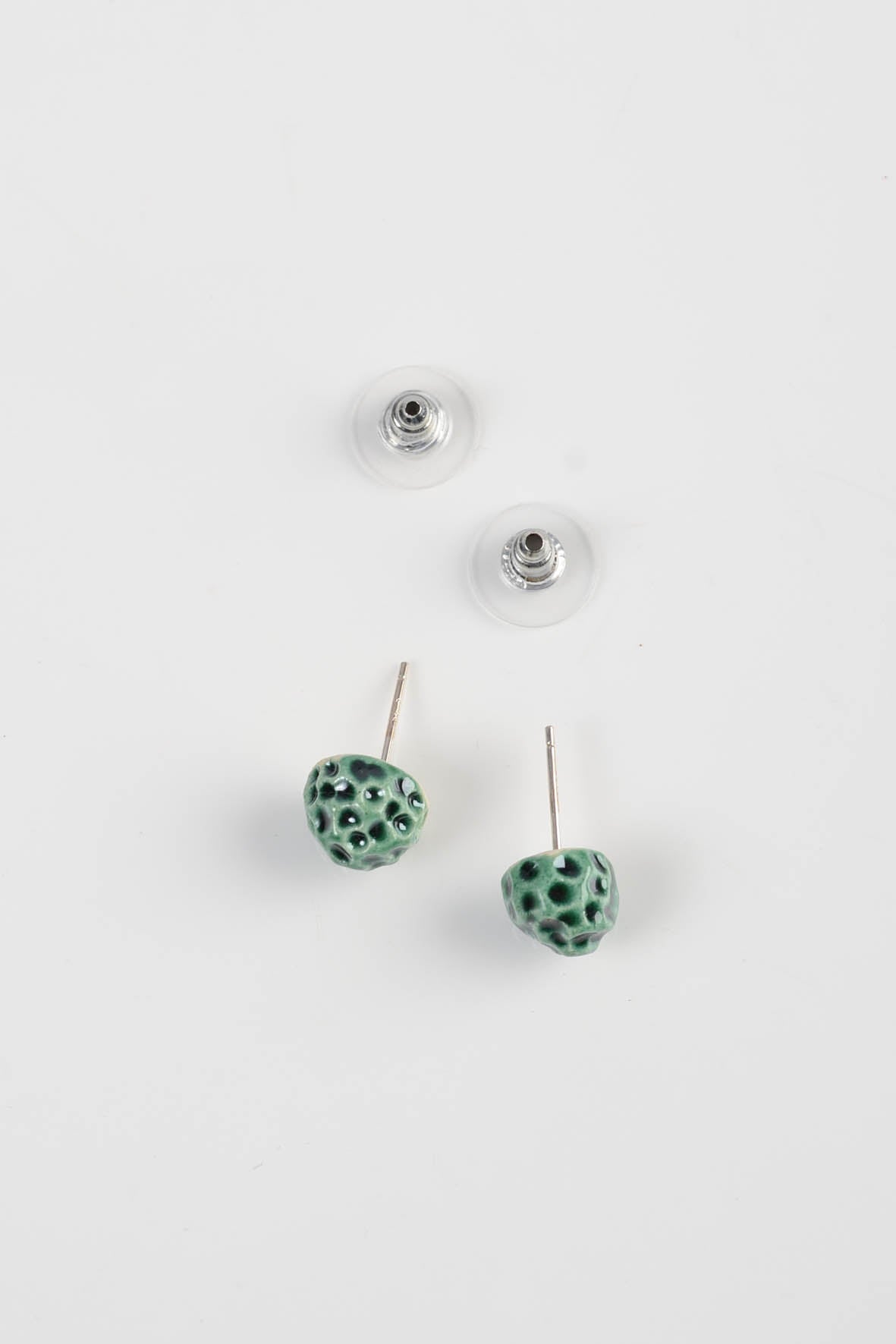 Tiny Bright Green Earrings