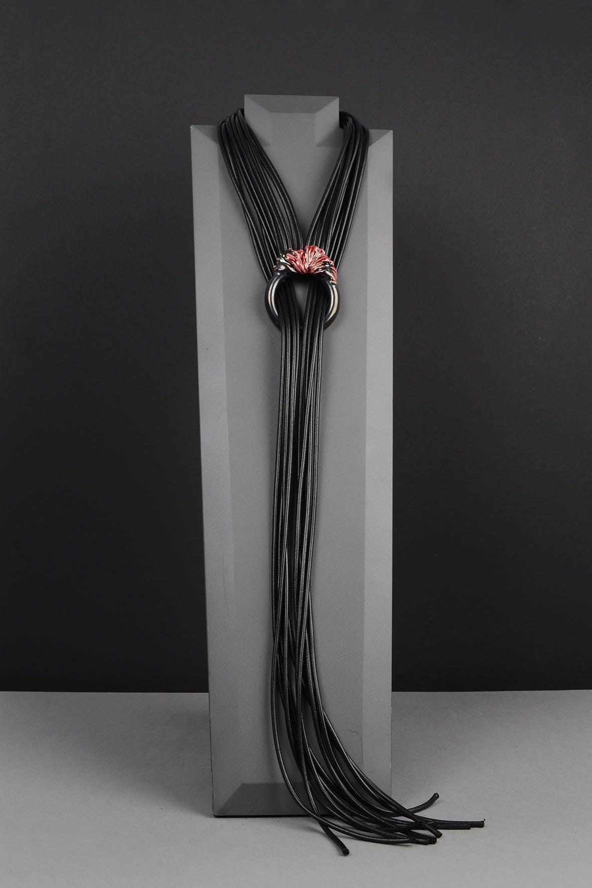 Unconventional Two-Sided Necklace ing-ring