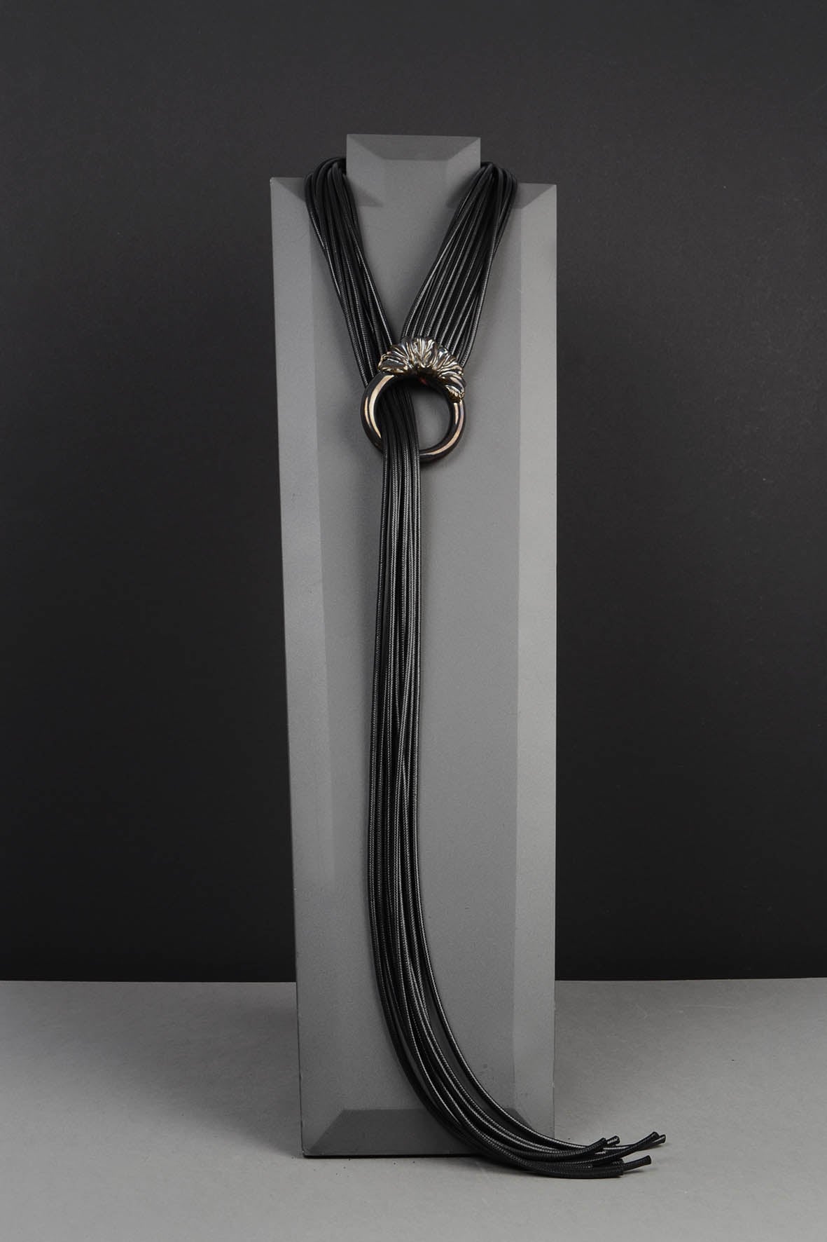 Unconventional Two-Sided Necklace ing-ring