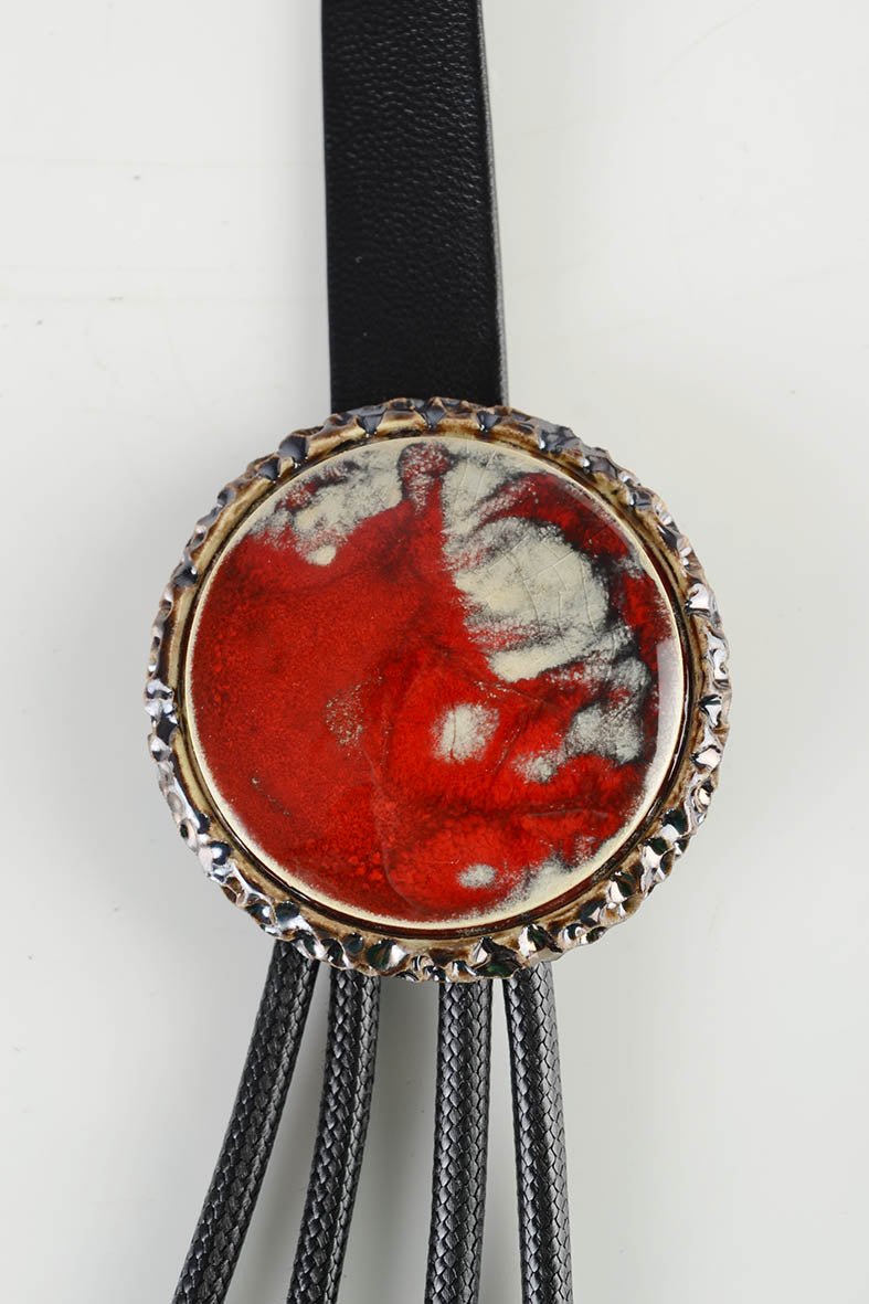 Unique Multifunctional Burgundy Statement Necklace