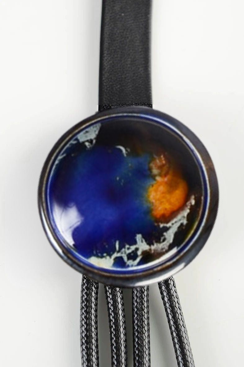 Navy Blue Crossbody Necklace for Women