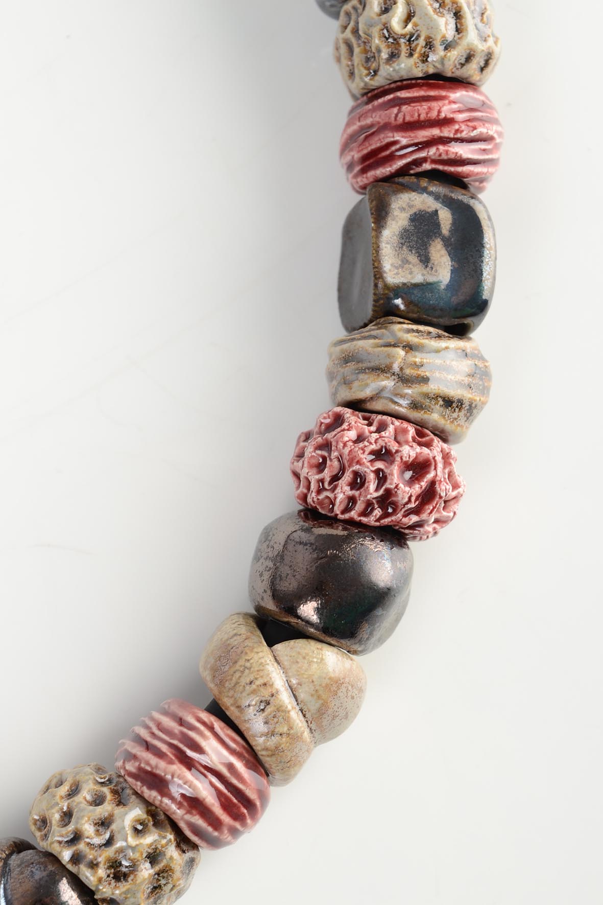 Vintage Burgundy Beads Necklace