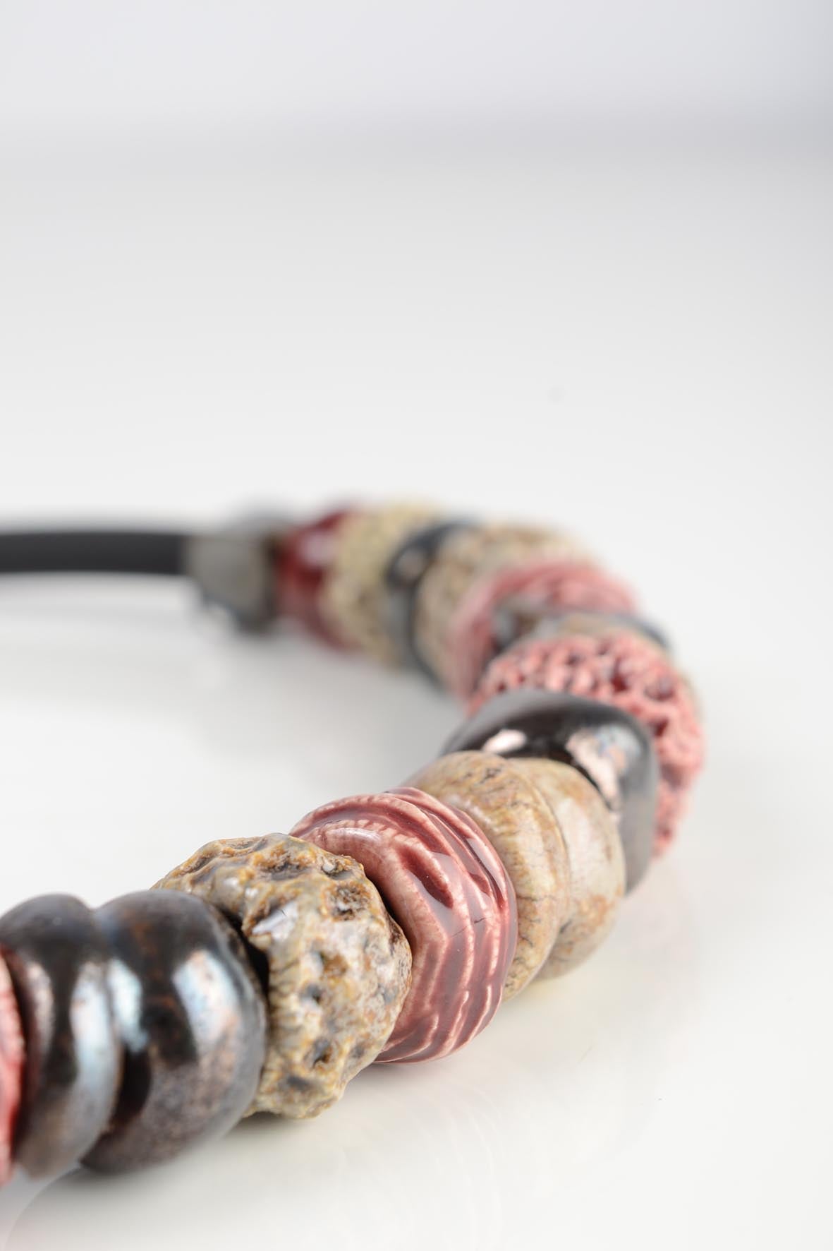 Vintage Burgundy Beads Necklace