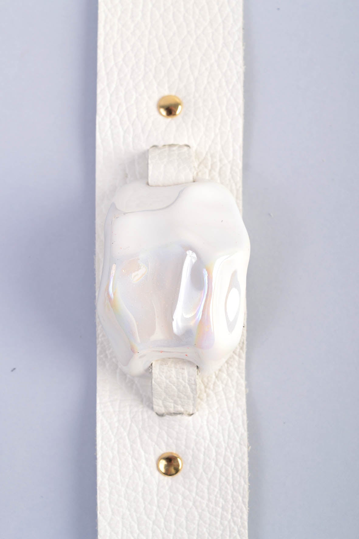 White Abstract Art Bracelet
