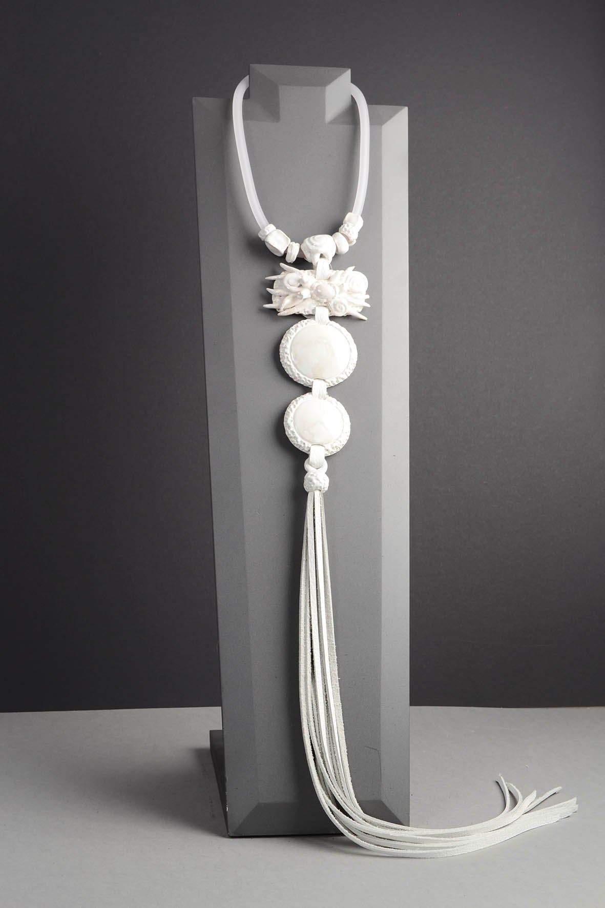 White Extra Large Statement Necklace