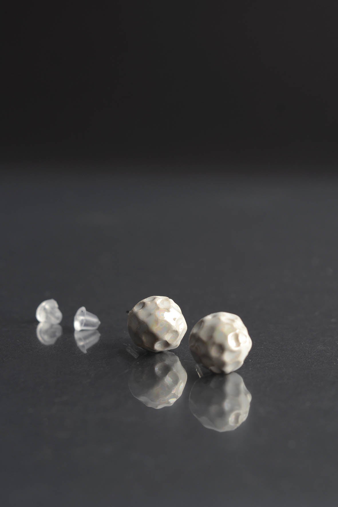 White Stud Earrings