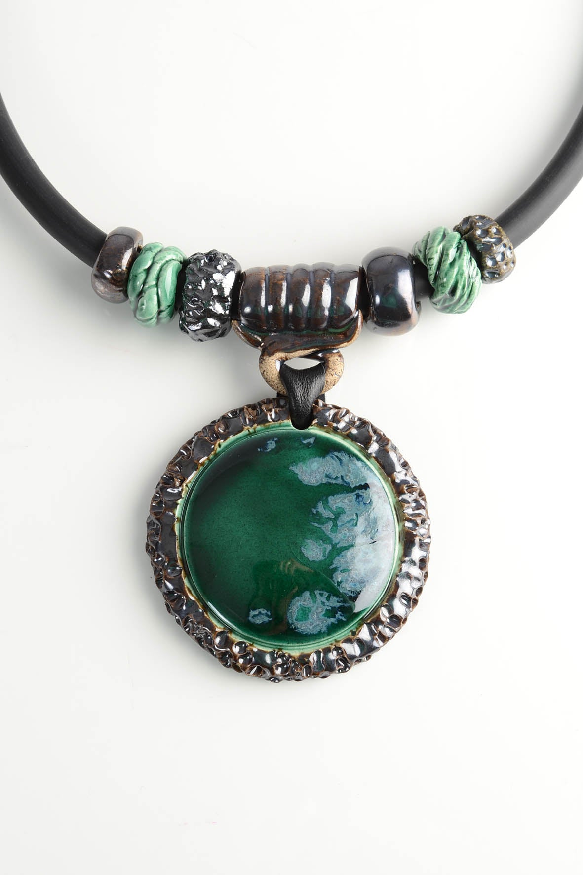 Women Bright Green Necklace Pendant