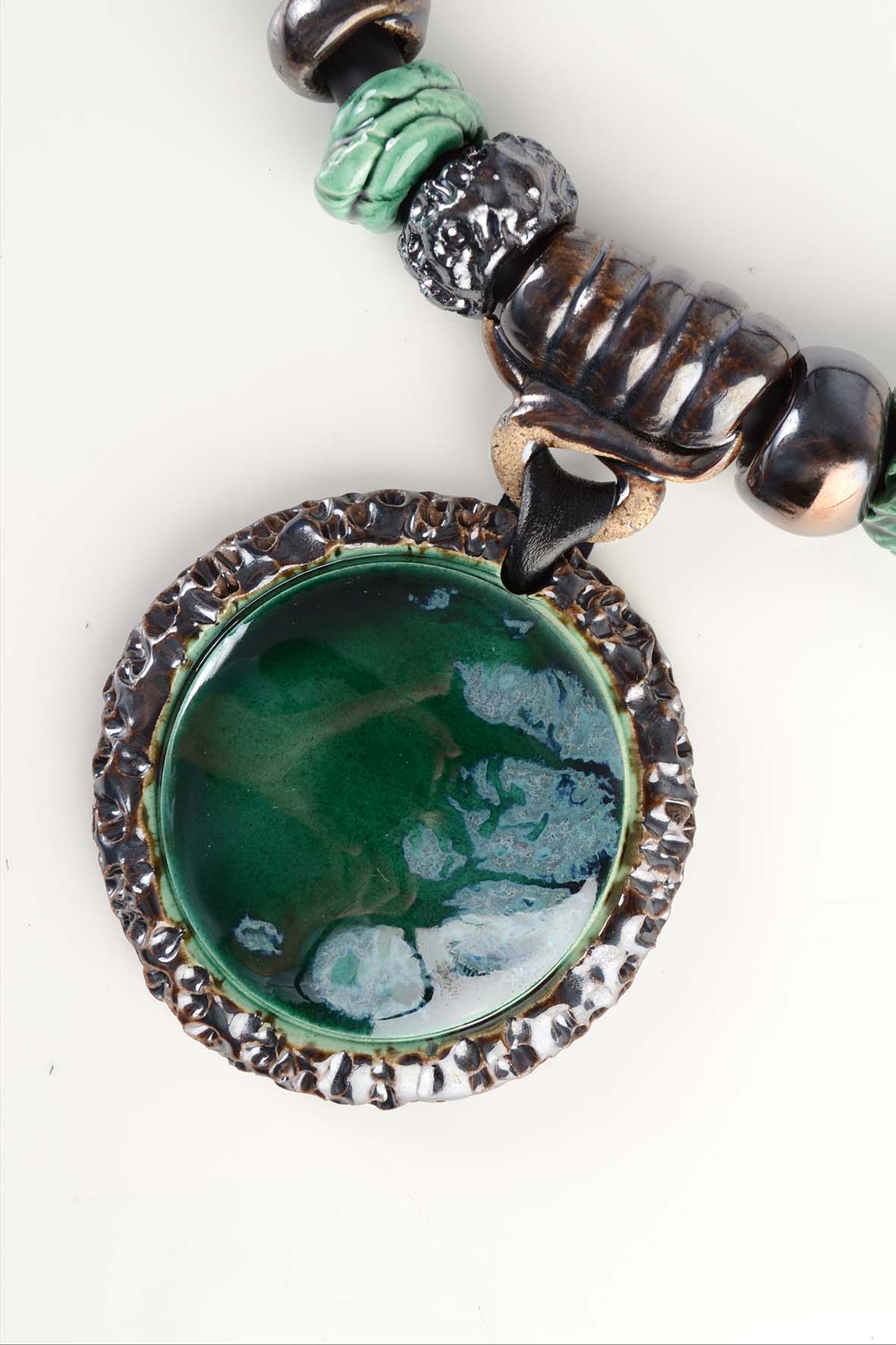 Women Bright Green Necklace Pendant