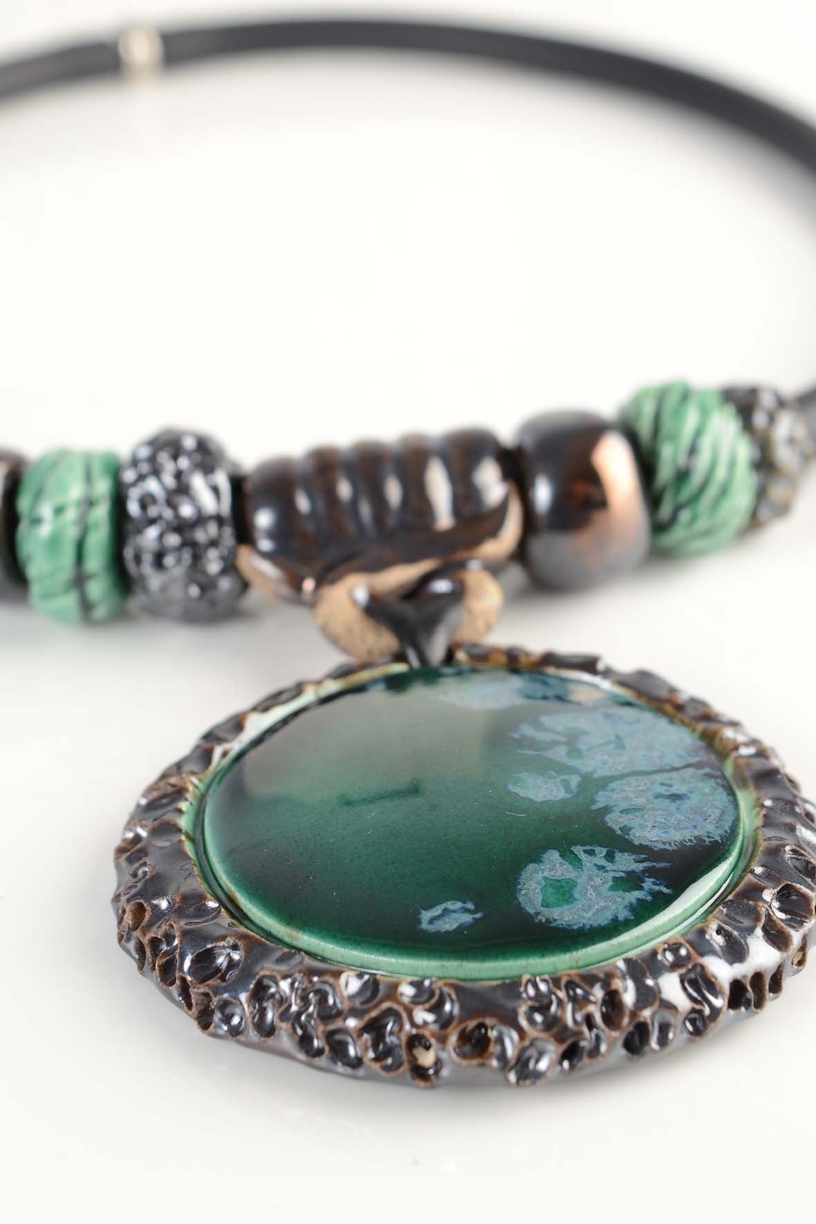 Women Bright Green Necklace Pendant