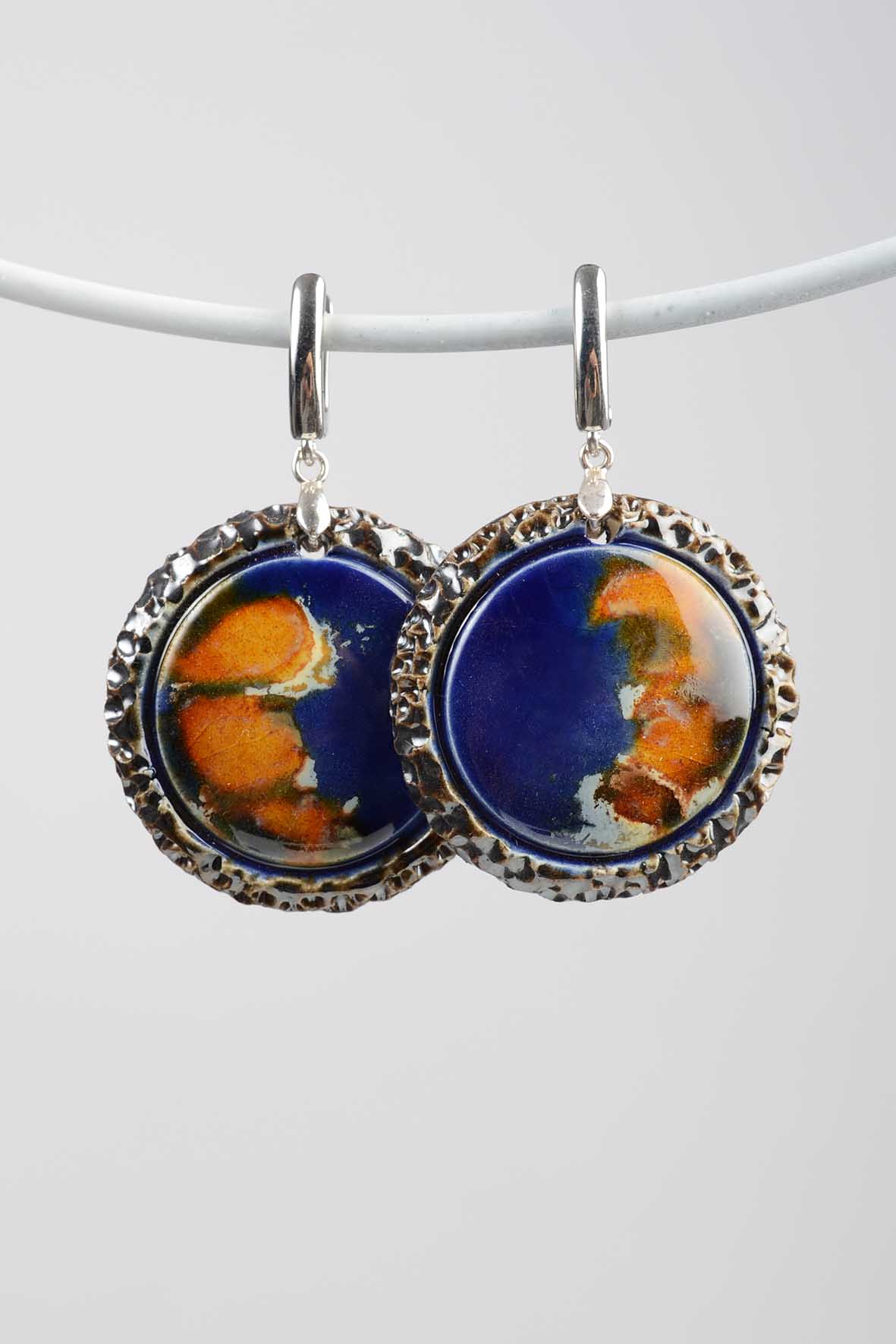 Women Navy Blue Earrings