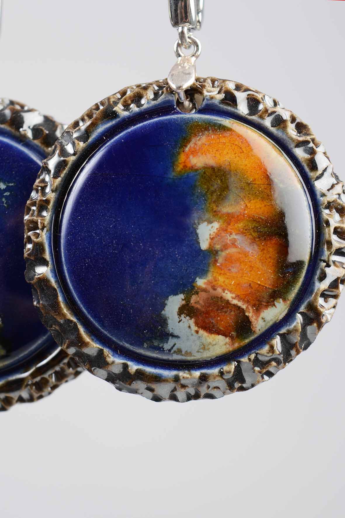 Women Navy Blue Earrings