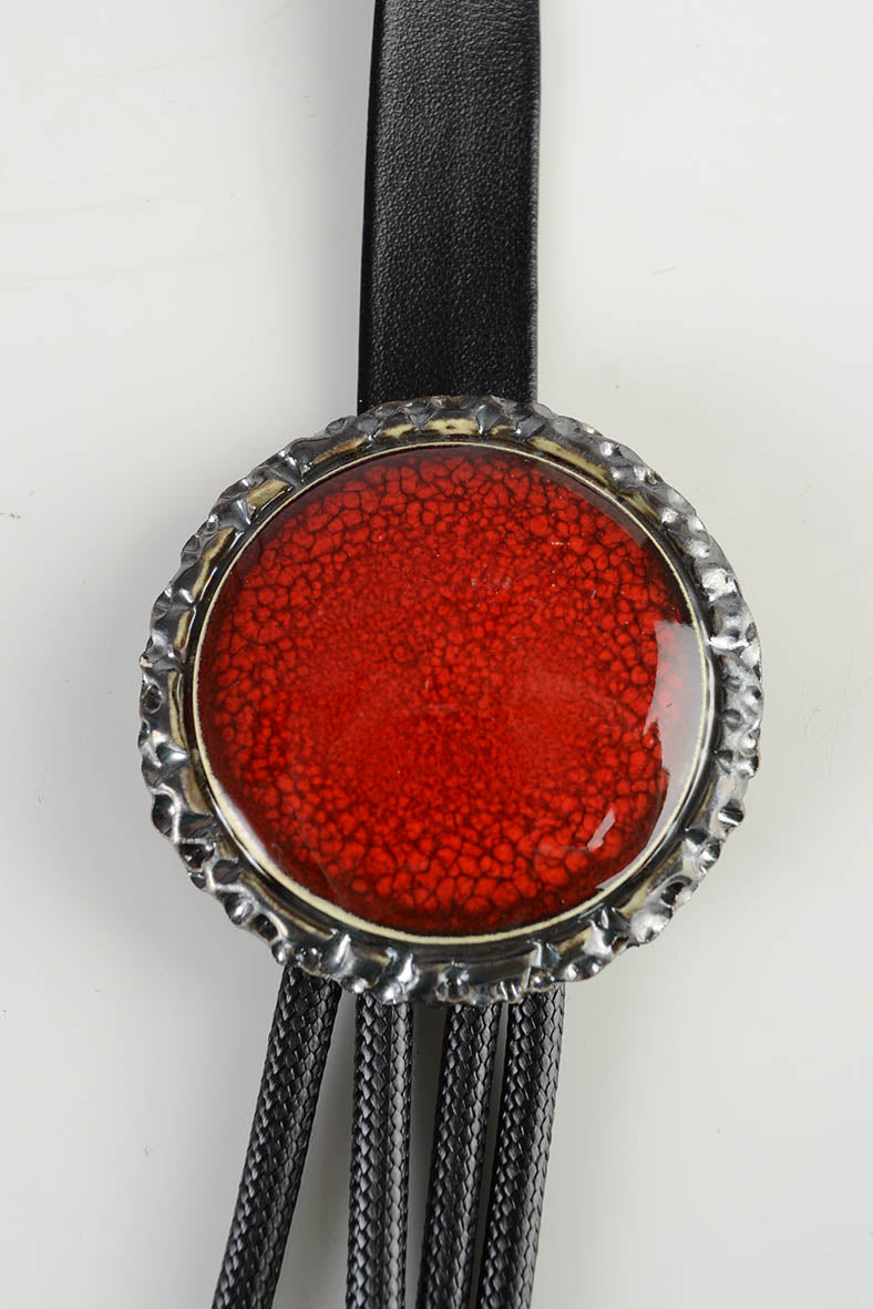 Wrap Around Necklace with Red Accent