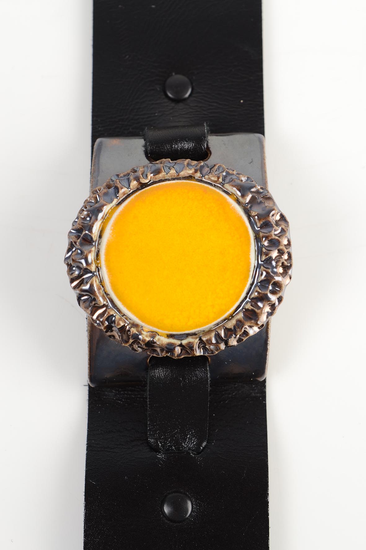Yellow Leather Bracelet For Women
